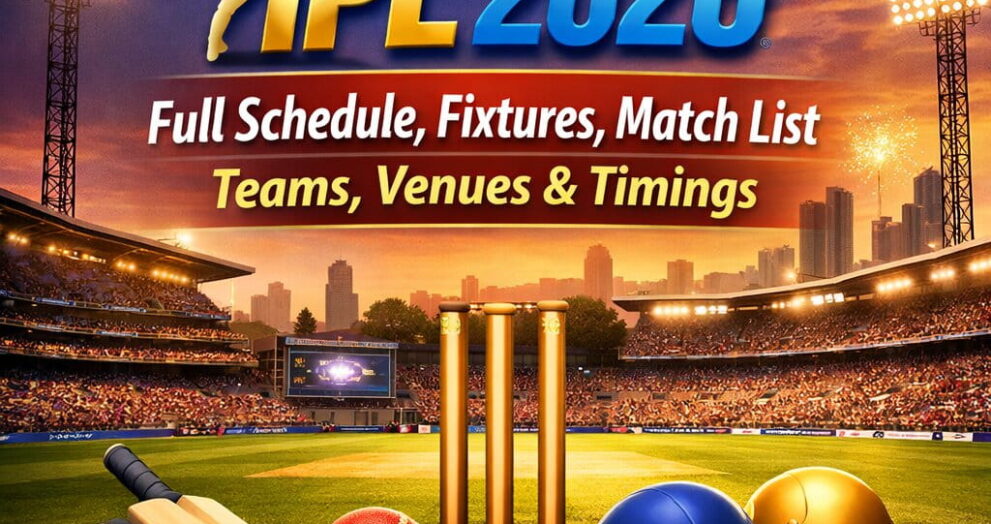 IPL 2026 Schedule, Fixtures, Match List, Teams, Venues & Timings
