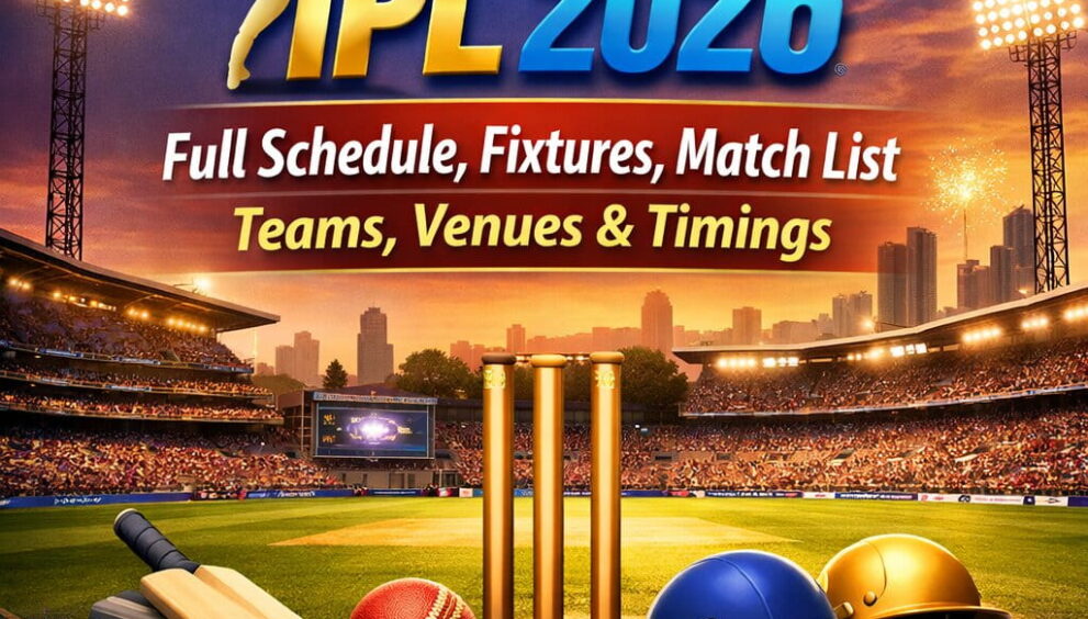 IPL 2026 Schedule, Fixtures, Match List, Teams, Venues & Timings