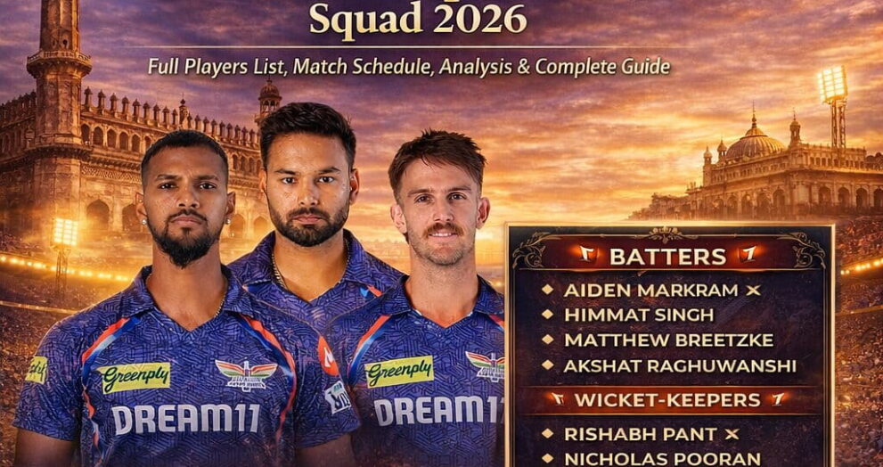 Lucknow Super Giants squad 2026 lineup