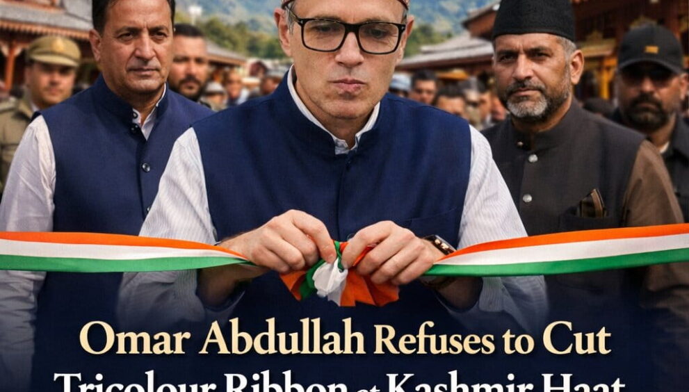Omar Abdullah Refuses to Cut Tricolour Ribbon at Kashmir Event