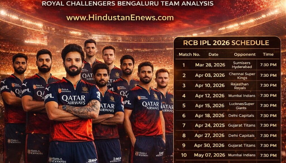 RCB Squad 2026 & Full RCB IPL Schedule