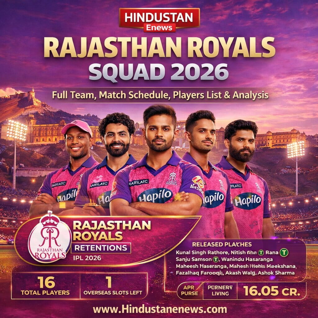 Rajasthan Royals squad 2026 IPL overview