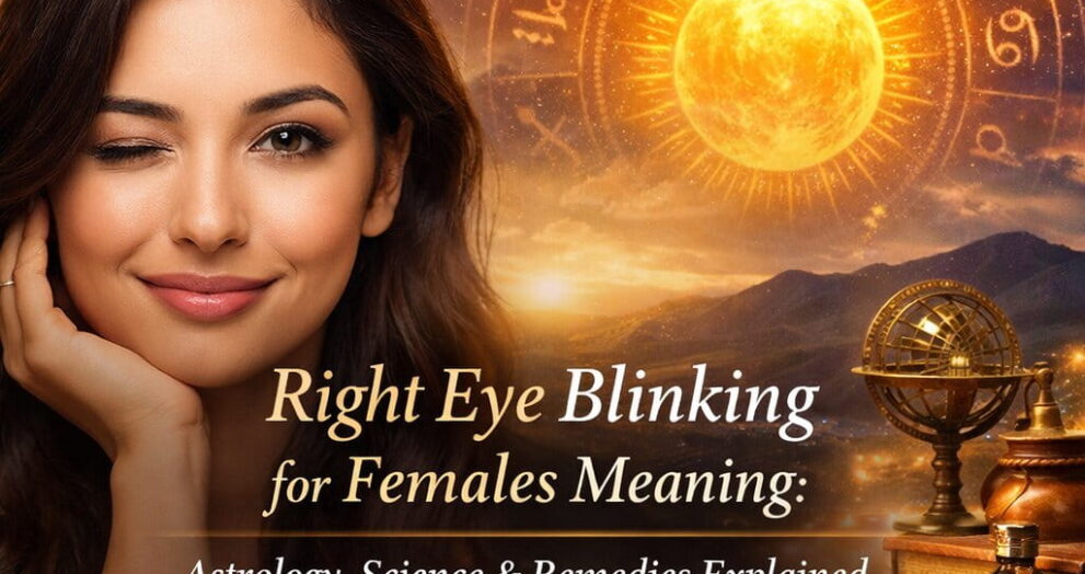Right Eye Blinking for Females Meaning