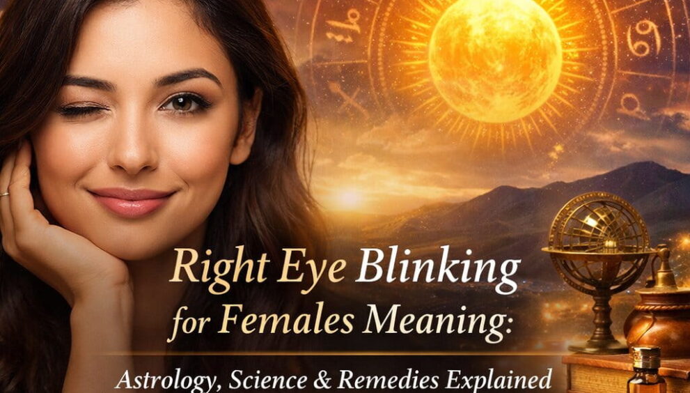 Right Eye Blinking for Females Meaning