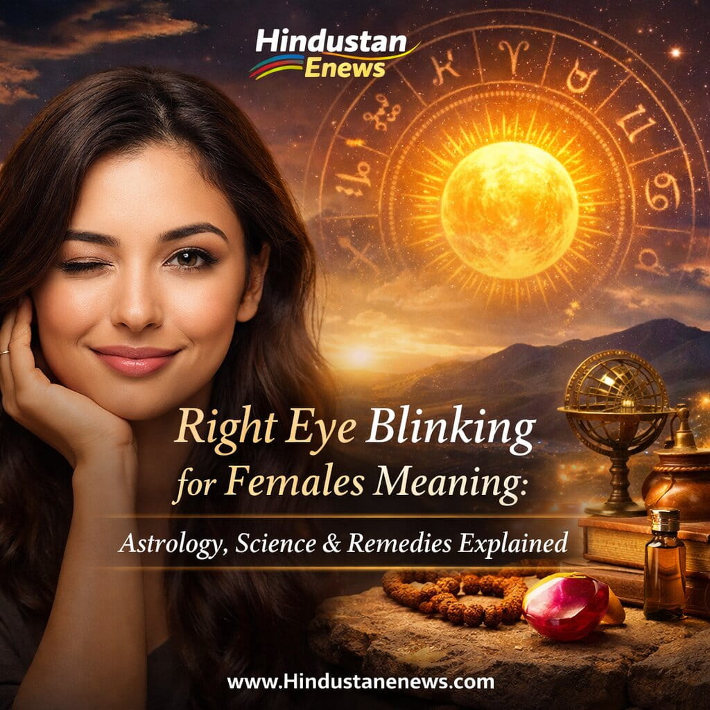 Right Eye Blinking for Females Meaning