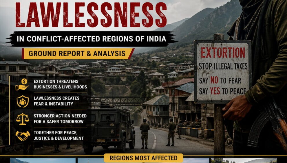 Rising concerns over extortion and lawlessness in Conflict Regions of India