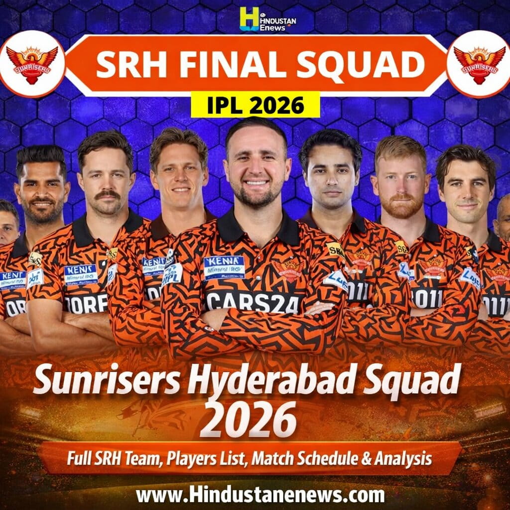 Sunrisers Hyderabad Squad 2026 IPL schedule