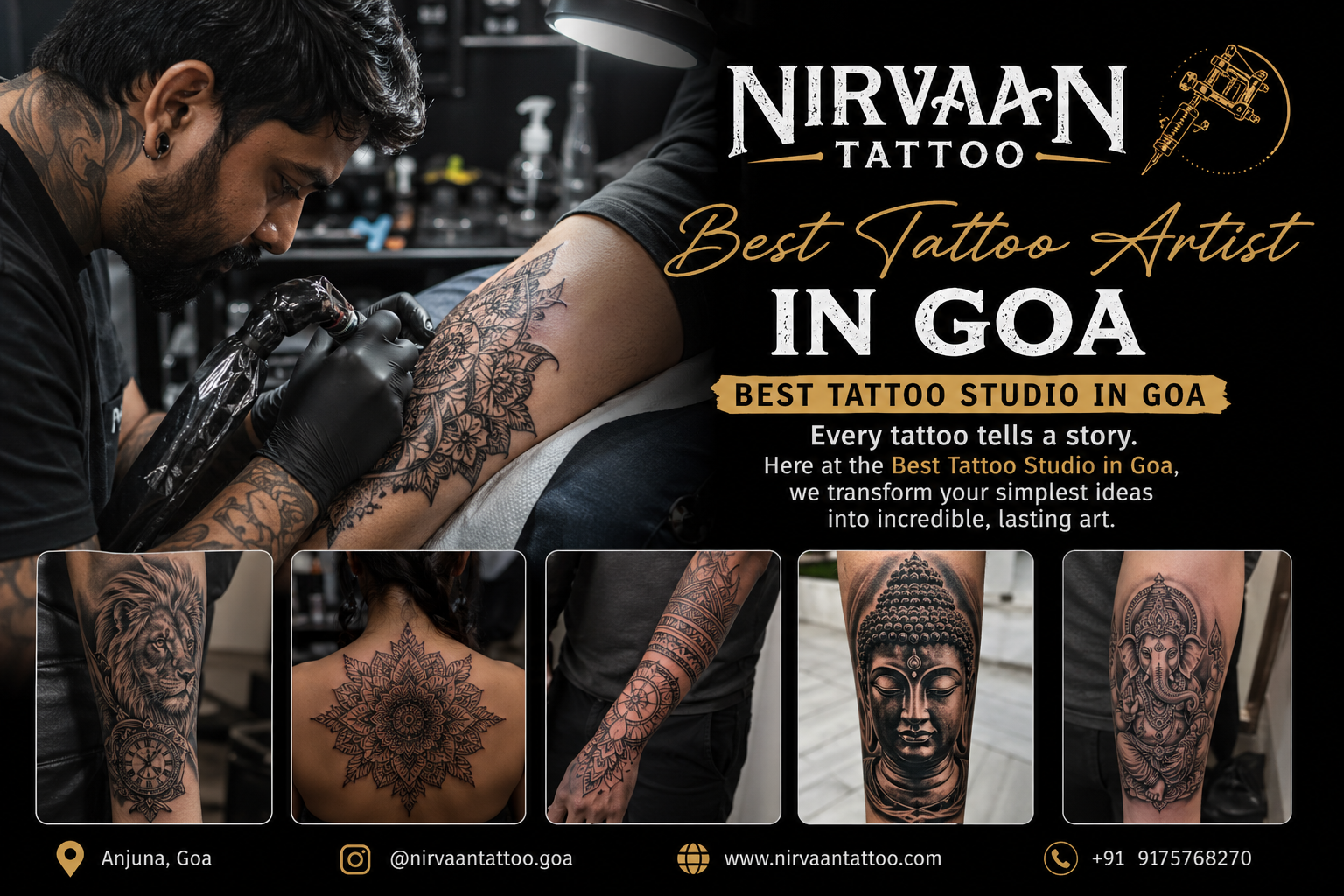 Best Tattoo Artist in Goa: Nirvaan Tattoo Redefines Body Art with Safety, Creativity, and Precision
