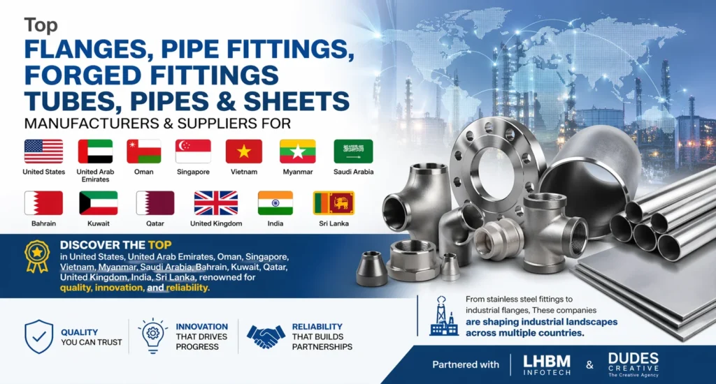 Flanges, Pipe Fittings, Forged, Tubes, Bars, Pipes & Sheets Manufacturers & Suppliers in US, AE, OM, SG, VN, MM, SA, BH, KW, QA, UK, IN, LK