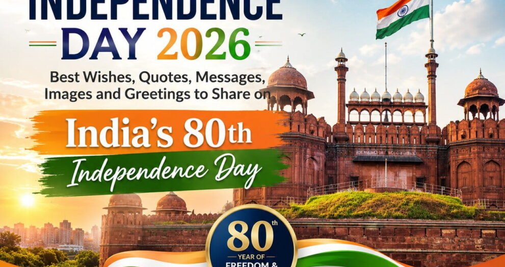 Happy Independence Day 2026 wishes and greetings for India's 80th Independence Day
