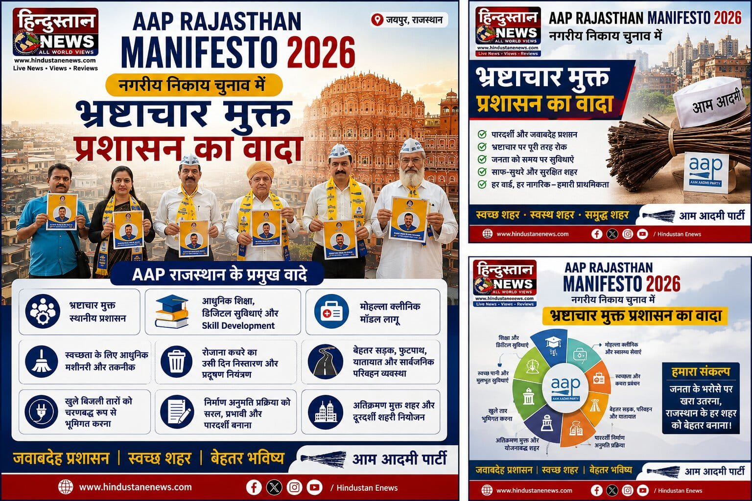 AAP Rajasthan Manifesto 2026 Infographic